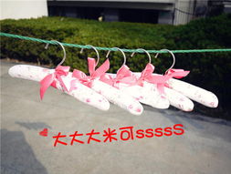 滿50換購(gòu) 單買3元一個(gè) 田園系超嫩寵物小衣架 棉衣架 晾衣架 寵物衣架